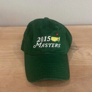 2015 MASTERS Golf USA Flag Sport Green Yellow Ball Cap Hat Augusta Nationals